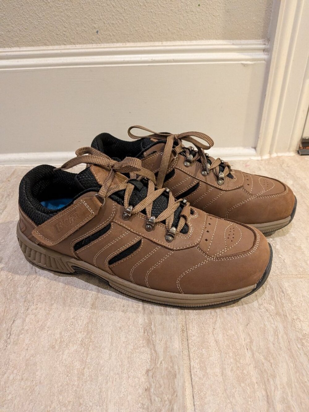 Orthofeet Biofit Men's Shreveport Shoes Brown Support Sneakers Size 12 D